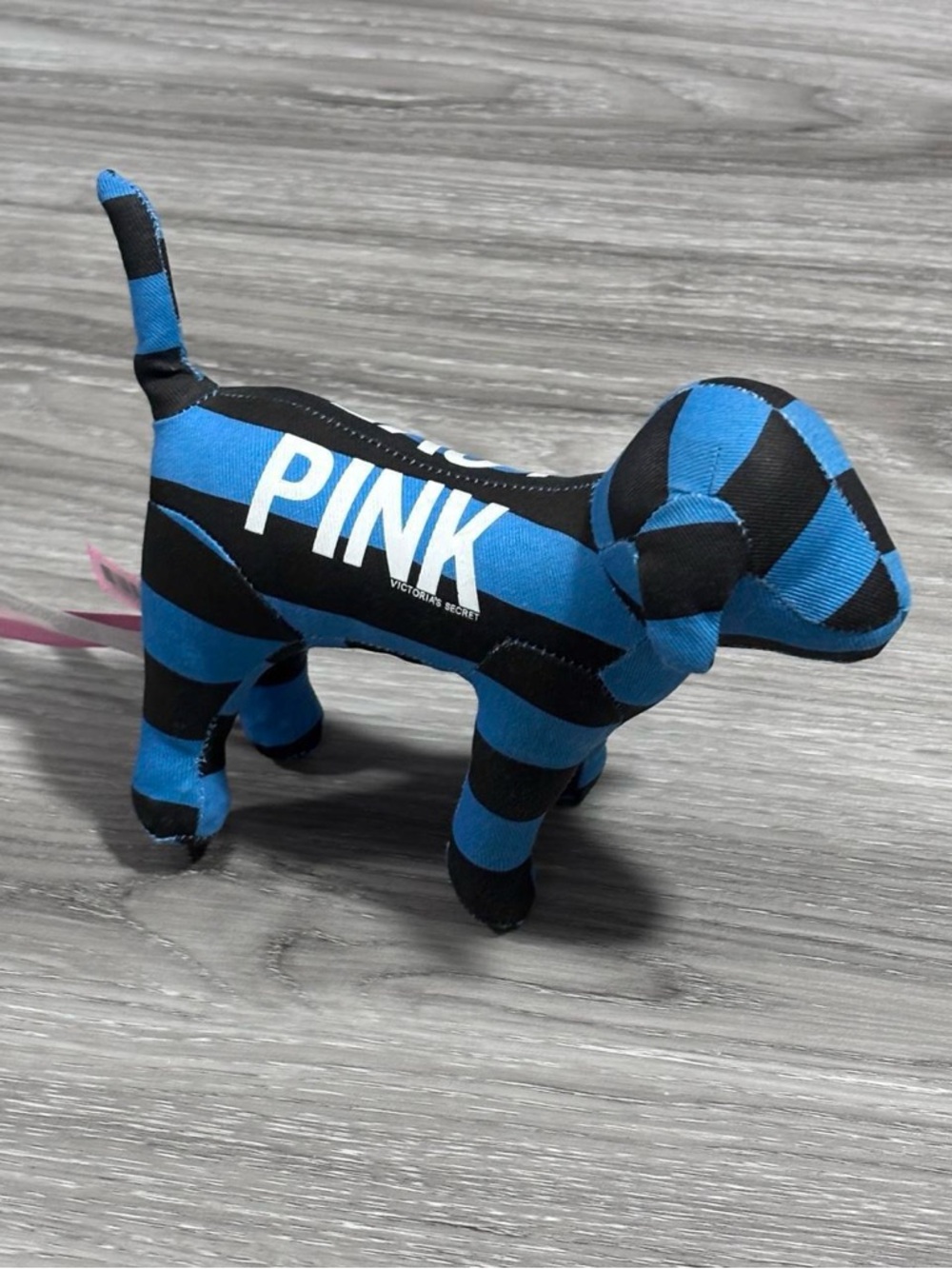 Victoria’s Secret PINK Dog Plush Blue and Black Striped